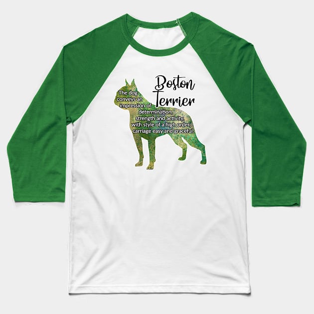 Boston Terrier Baseball T-Shirt by ApolloOfTheStars